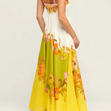 Sophisticated. Modern And Unique Print Strap Midi Dress