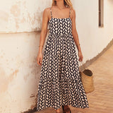 Strappy Square Neck Split Maxi Dress