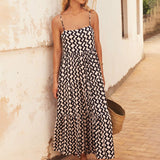 Strappy Square Neck Split Maxi Dress