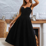 Backless Spaghetti Strap A line Evening Dress