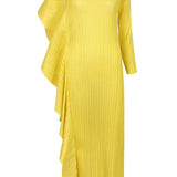 Ladies' High-End Asymmetrical Solid Color Patchwork Dress