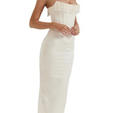 Pearl - Embellished Slit Gown
