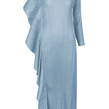 Ladies' High-End Asymmetrical Solid Color Patchwork Dress