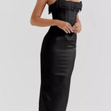 Pearl - Embellished Slit Gown
