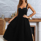 Backless Spaghetti Strap A line Evening Dress