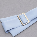 One-Shoulder Belted Bodycon Dress
