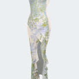 Floral Sexy Slit Maxi Dress