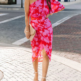 Rilee One Shoulder Midi Dress