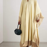 Mrs Ross Fringed Crepe Kaftan
