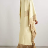 Mrs Ross Fringed Crepe Kaftan