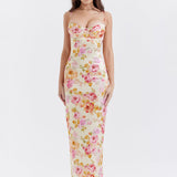 Ivory Floral Maxi Dress