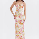 Ivory Floral Maxi Dress