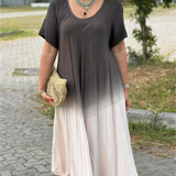 Tie Dye Gradient Flare Dress