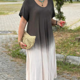 Tie Dye Gradient Flare Dress
