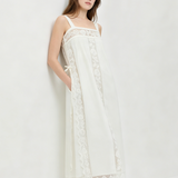 The Lace Linen Midi Dress