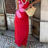 Positioned Floral Print Off-Shoulder Midi Dress