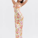 Ivory Floral Maxi Dress