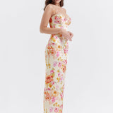 Ivory Floral Maxi Dress