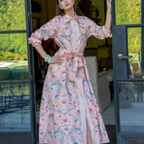 Cotton Linen Flower Dres