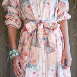 Cotton Linen Flower Dres