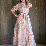Cotton Linen Flower Dres