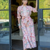 Cotton Linen Flower Dres