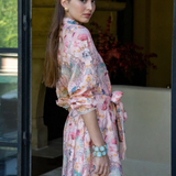 Cotton Linen Flower Dres