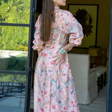 Cotton Linen Flower Dres