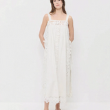 The Lace Linen Midi Dress