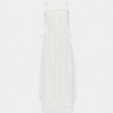 The Lace Linen Midi Dress