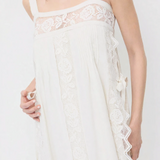 The Lace Linen Midi Dress