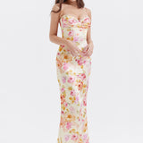Ivory Floral Maxi Dress