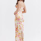 Ivory Floral Maxi Dress