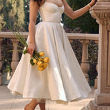 White Tulle Midi Dress