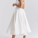 White Tulle Midi Dress
