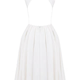 White Twill Midi Sundress