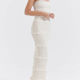 Ruffle Zippered Maxi Dress