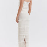 Ruffle Zippered Maxi Dress