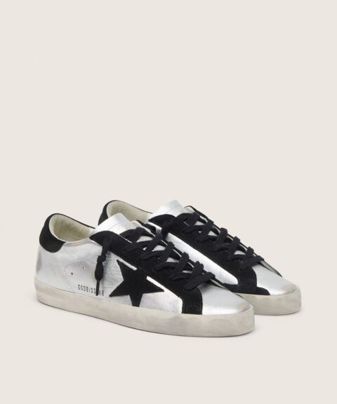 Women's Super-Star sneakers in silver leather | Golden Goose