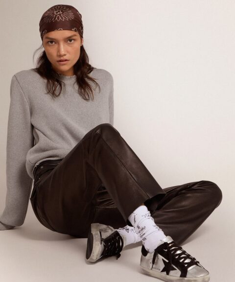 Women's Super-Star sneakers in silver leather | Golden Goose