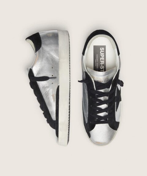 Women's Super-Star sneakers in silver leather | Golden Goose
