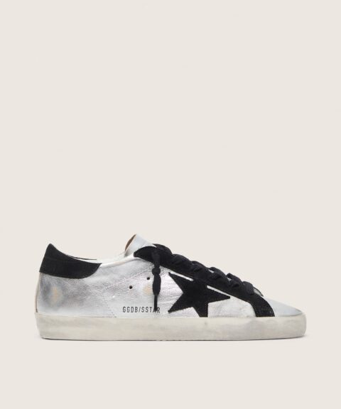 Women's Super-Star sneakers in silver leather | Golden Goose