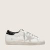 Women's Super-Star with white suede star and black croc-print leather heel tab