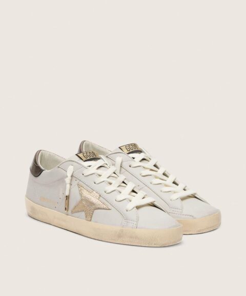Super-Star with crackle leather star and metallic foiled leather heel tab