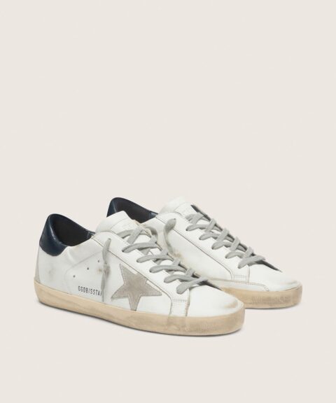 Women's Super-Star with suede star and blue heel tab