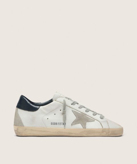 Women's Super-Star with suede star and blue heel tab