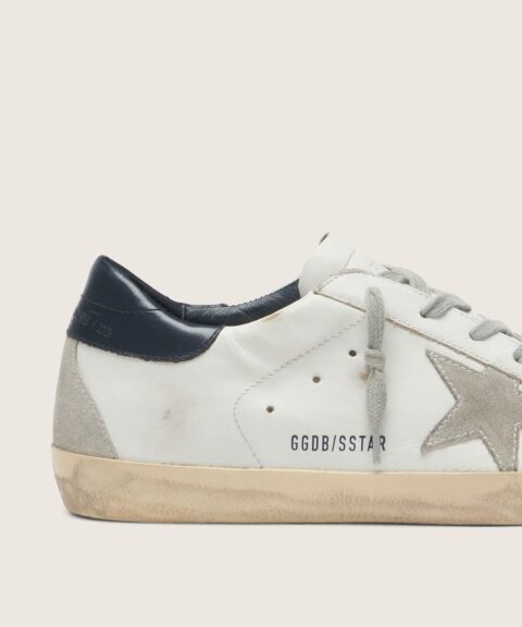 Women's Super-Star with suede star and blue heel tab