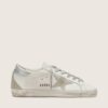 Women's Super-Star with silver heel tab and metal stud lettering