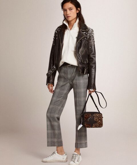 Women's Super-Star with silver heel tab and metal stud lettering