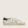 Women's Super-Star with black heel tab and metal stud lettering